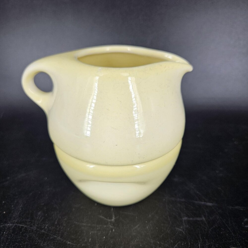 Vintage Iroquois Russel Wright Casual China Creamer Sugar Bowl Set Yellow USA